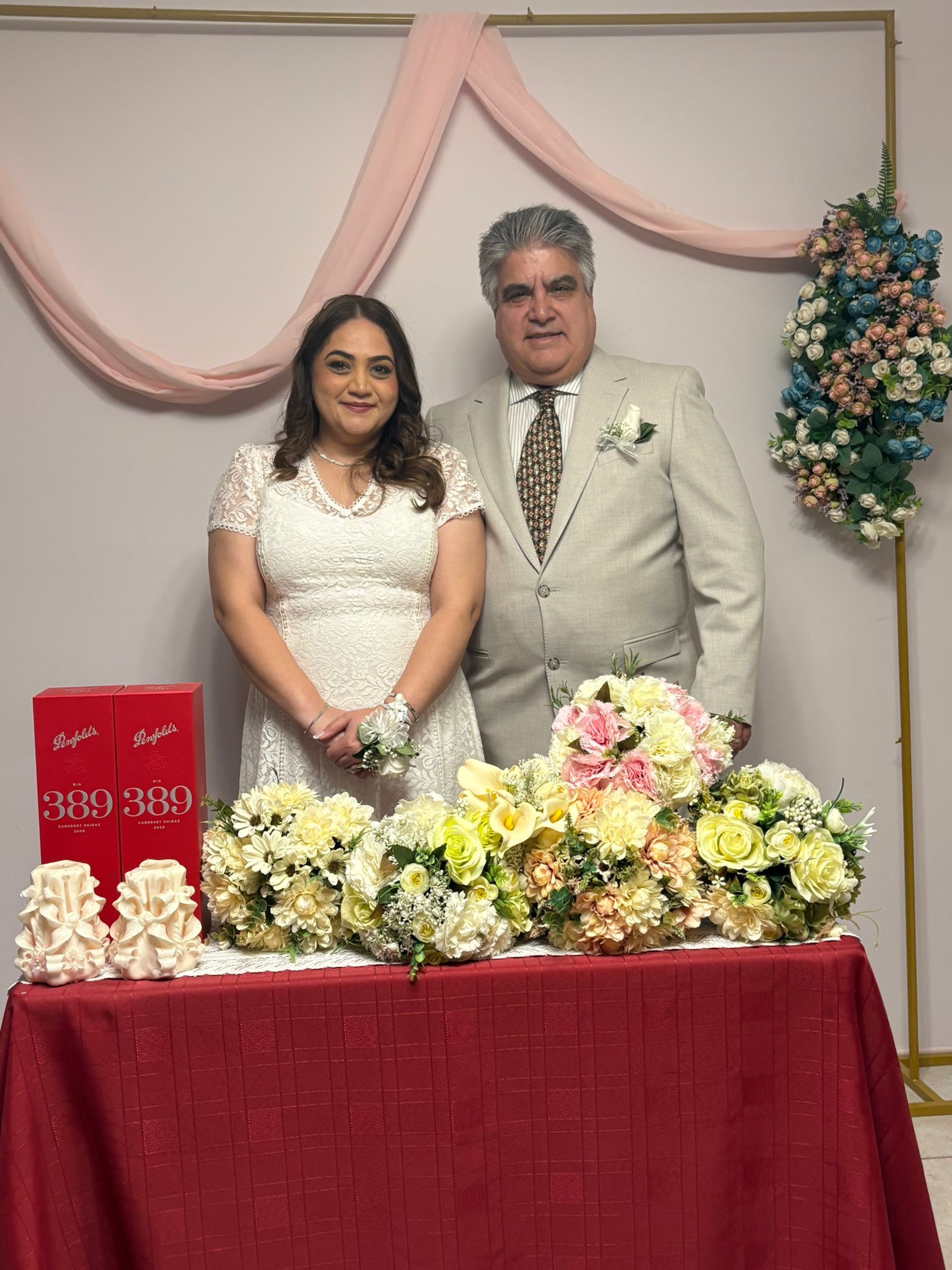 Sara and Shahnam at their ceremony