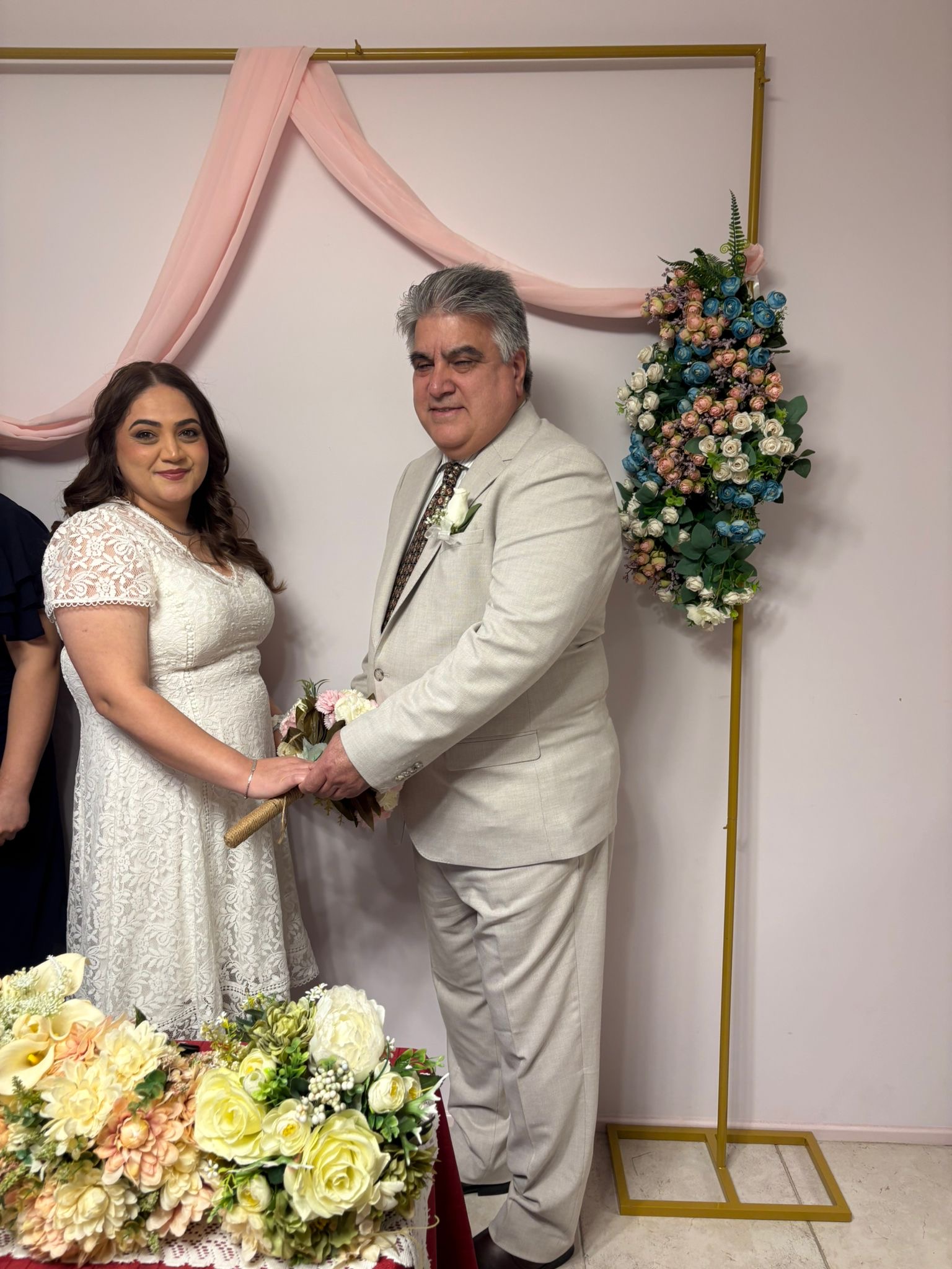Sara and Shahnam standing together